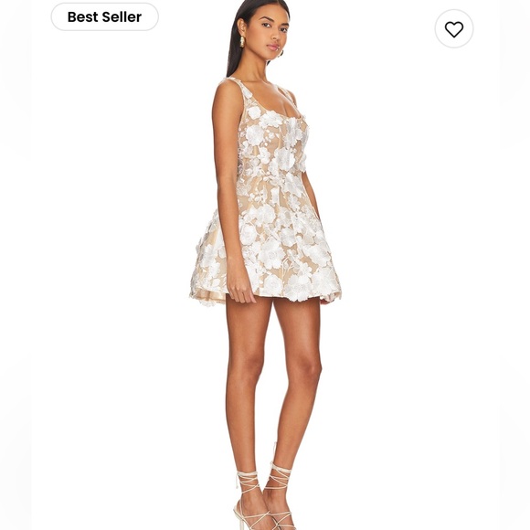 Bronx and Banco Jasmine mini dress in white and floral - Picture 2 of 5